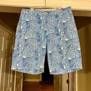 EUC Men's Vineyard Vines 9" Breaker Shorts Ocean Breeze Sailing Print Size 30